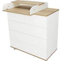 Детский комод Incanto Nova 800/5 (белый/дуб)