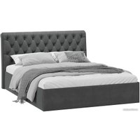 Кровать Трия Скарлет универсальная тип 1 с ПМ и зашлушиной 160x200 (велюр графит)
