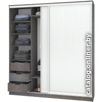 Шкаф-купе Кортекс-мебель Сенатор ШК12-45 Классика ДСП (береза/белый)