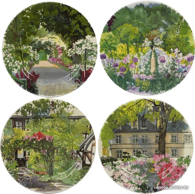 Набор десертных тарелок Gien Paris A Giverny 1738B4MX50