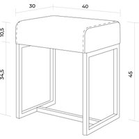 Пуфик Mio Tesoro Юнта (экокожа/черный)
