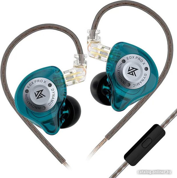 Наушники KZ Acoustics EDX Pro X (с микрофоном, бирюзовый)