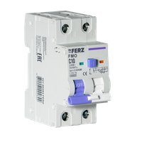 Дифференциальный автомат Dr.Ferz FMO-EM-1P+N 10A 30mA 10kA A C 2M 22100284FERZ