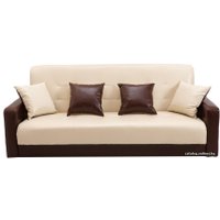 Диван Луховицкая Мебельная Фабрика Аккорд книжка (бежевый/тёмно-коричневый)