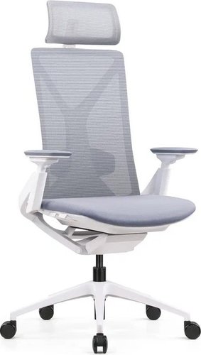 Офисное кресло SitZone E-YR-001A-P1-WH (сетка/ткань, серый)