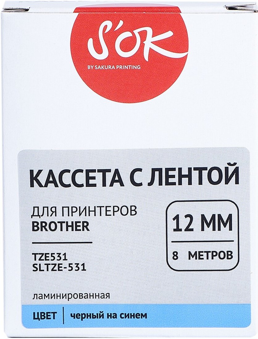 Картридж-лента для термопринтера S'OK TZE531