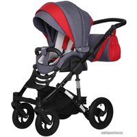 Универсальная коляска Siger Alba (2 в 1, серый/красный)