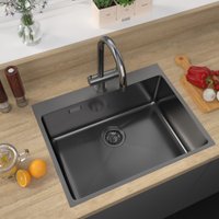 Кухонная мойка ZorG ZRN 5065 Premium PVD Gunblack