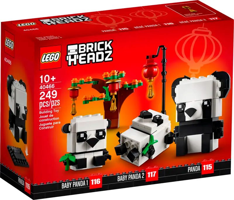 

Конструктор LEGO Brick Headz 40466 Панды на китайский Новый год