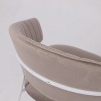 Стул с подлокотниками Алвест AV 433 (светло-коричневый бархат H-61/белый)