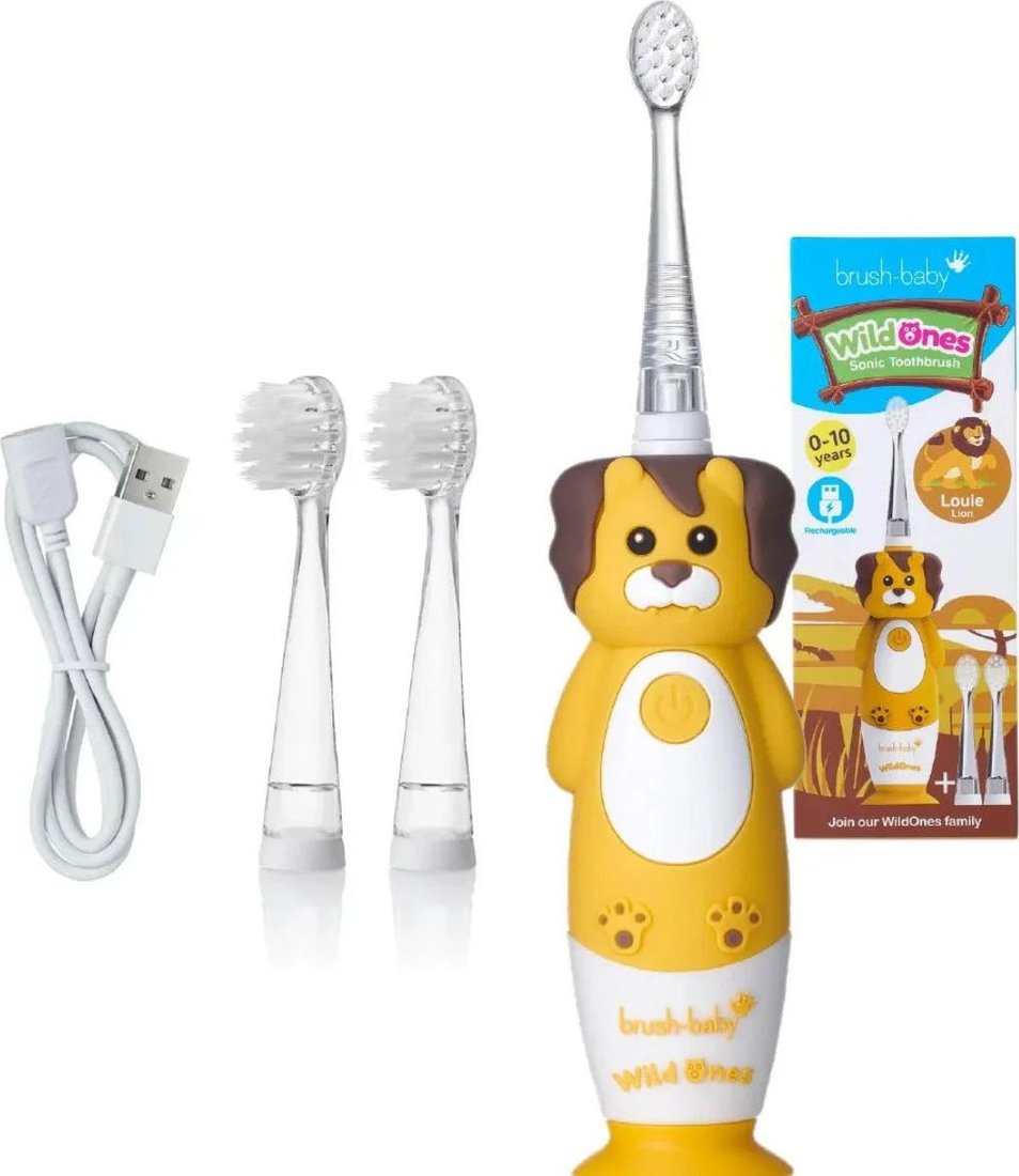 

Электрическая зубная щетка Brush-Baby WildOnes Lion