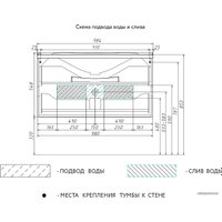  Aima Design Тумба Amethyst 100 У40390 с умывальником (белый)