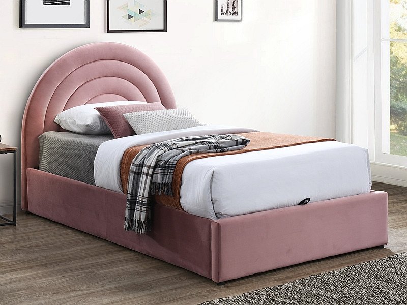 

Кровать Signal Polly Velvet Bluvel 52 120x200 (античный розовый)