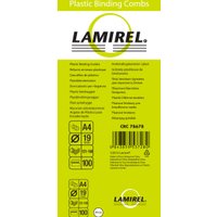 Пластиковая пружина для переплета Lamirel 19 мм 100 шт (белый) LA-78678