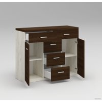 Комод Миркомодоф Милтон 13 (дуб крафт белый/орех темный)