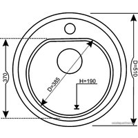 Кухонная мойка Polygran F-08 (бежевый)
