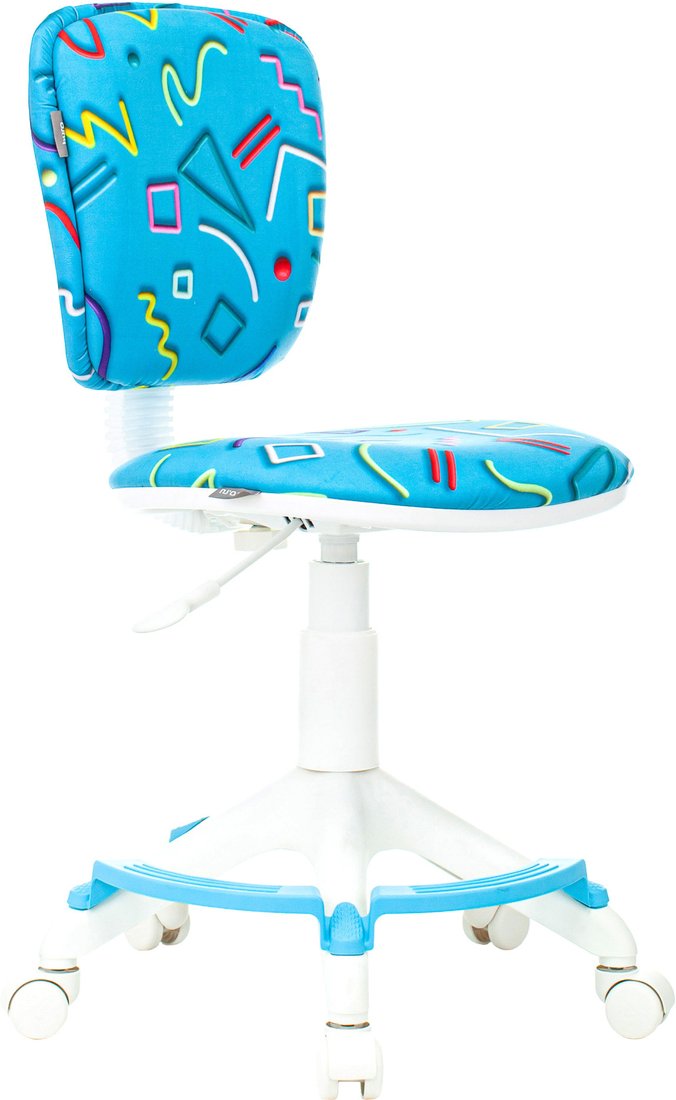 

Офисное кресло Бюрократ CH-W204/F (голубой Sticks 06/пластик белый)