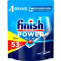 Таблетки для посудомоечной машины Finish All in 1 Powerball Power Лимон (53 шт)