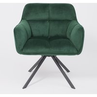 Интерьерное кресло AksHome Virginia (темно-зеленый велюр HCJ-19/черный)