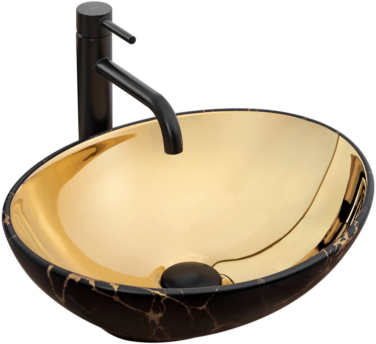 

Умывальник Rea Sofia in Gold marble black U8011