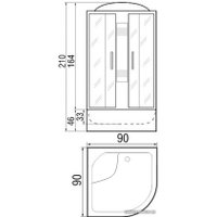 Душевая кабина River Rein 90/46 МТ