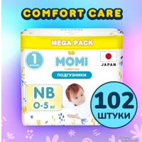 Подгузники Momi Comfort Care Mega pack NB 0-5 кг (102 шт)