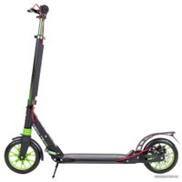 Двухколесный подростковый самокат Tech Team City Scooter Disk Brake 2023 (черный/зеленый)