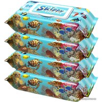 Влажные салфетки Skippy Aqua с клапаном (4x80 шт)