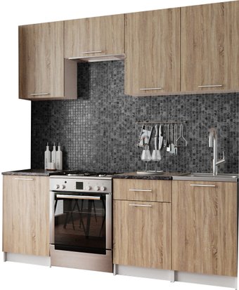 Готовая кухня Мебель-АРС Адель 2.1 м (дуб сонома)
