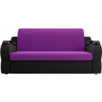 Диван Лига диванов Меркурий 100347 160 см (микровельвет, фиолетовый/черный)