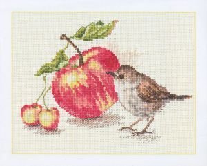 Набор для вышивания Алиса Птичка и яблоко 5-22