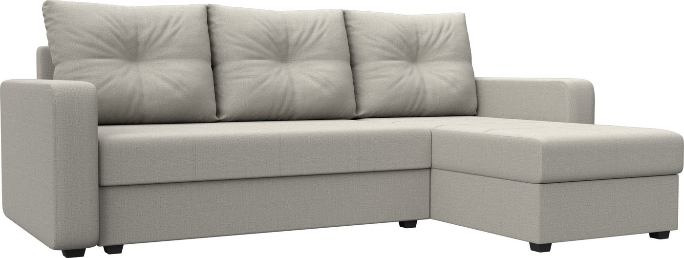 

Угловой диван Лига диванов Ливерпуль Лайт правый 125985 (рогожка амур бежевый)