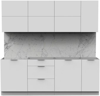 Готовая кухня Интермебель Микс Топ-37 2.2м без столешницы (белый премиум)