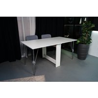 Стол-книга Stoloff Мечта 1600x850 (белый, опоры складные, углы прямые с роликами и ручками)