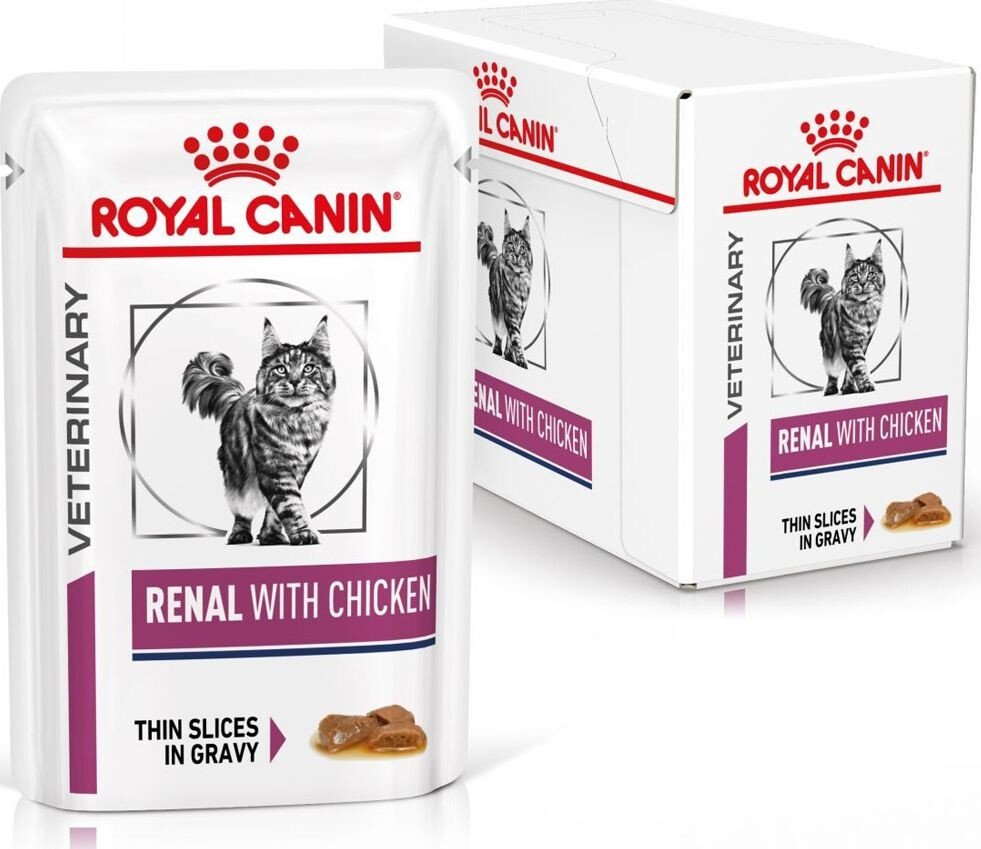 Консервированный корм для кошек Royal Canin Renal с курицей 12x85 г