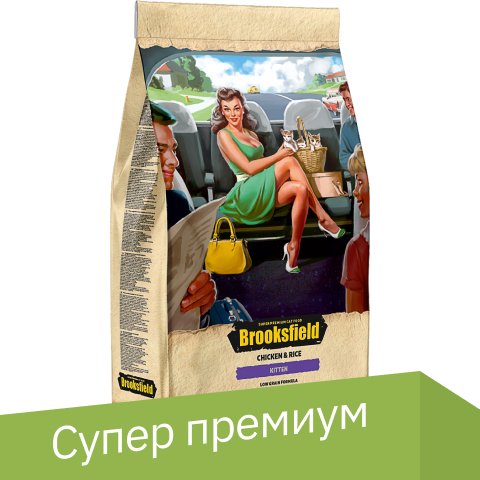 

Сухой корм для кошек Brooksfield Low Grain Kitten с курицей и рисом 6 кг