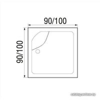 Душевой поддон River Wemor 100/41 S