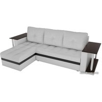 Угловой диван Craftmebel Атланта М угловой 2 стола (боннель, левый, белая экокожа)