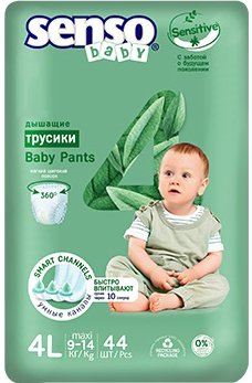 

Трусики-подгузники Senso Baby Sensitive Maxi 4L (44 шт)