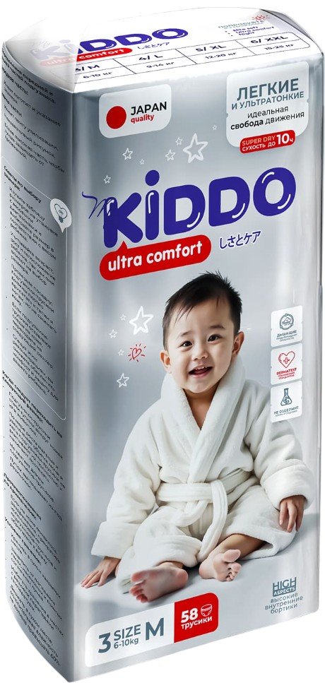 

Трусики-подгузники MyKiddo Ultra Comfort M 6-10 кг (58 шт)