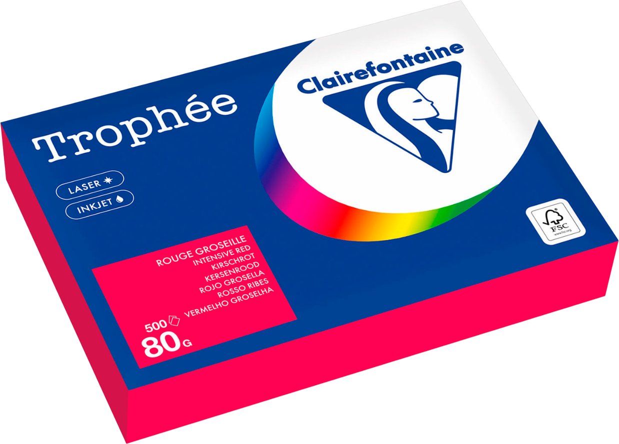 

Офисная бумага Clairefontaine А4 80г/м2 1782C (500л, красный)