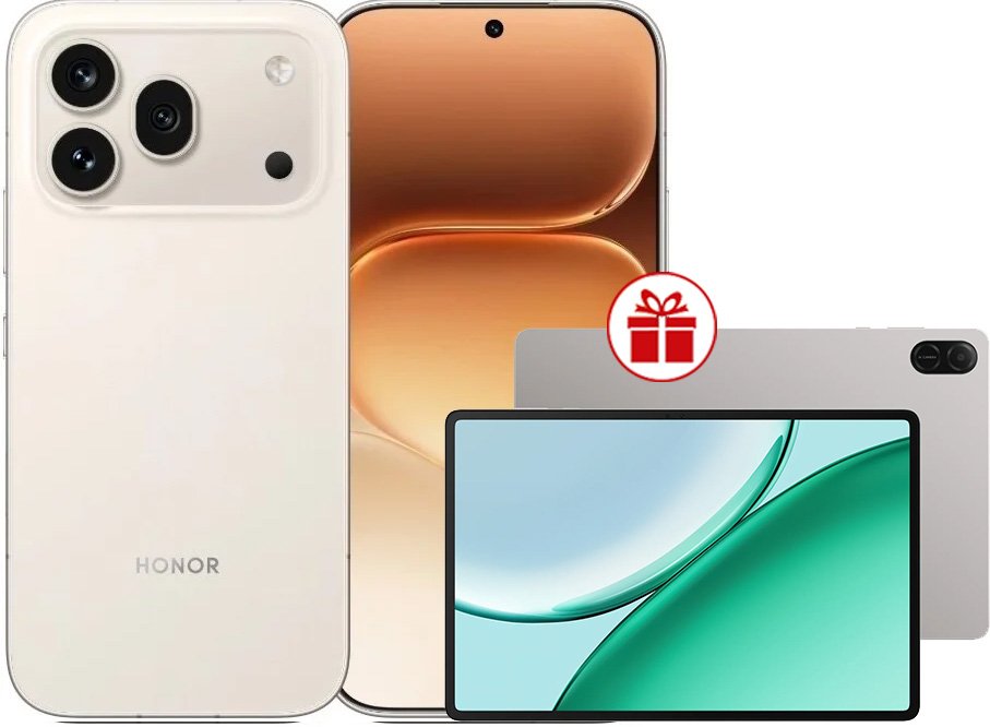 

Телефон HONOR 600 Pro Dual SIM 12GB/256GB международная версия (бежевый) + планшет HONOR Pad X8b Wi-Fi 4GB/128GB (серый) по акции