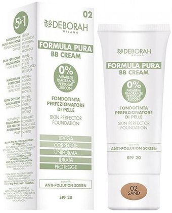 BB-крем Deborah Milano Formula Pura Skin Perfector Foundation SPF20 (тон 02)