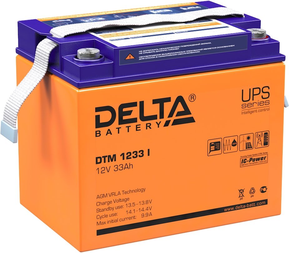 

Аккумулятор для ИБП Delta DTM 1233 I (12В/33 А·ч)