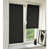 Римская штора Delfa Сантайм Лен СРШ-01 МД2681 (95x170, черный)