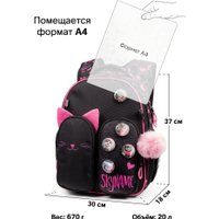 Школьный рюкзак SkyName R9-11 + брелок мишка + значки