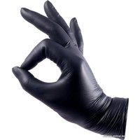 Нитровиниловые перчатки Wally Plastic S 100 шт (черный)