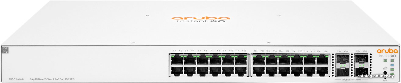 Управляемый коммутатор 2-го уровня Aruba Instant On 1930 24G Class4 PoE 4SFP/SFP+ 195W JL683B