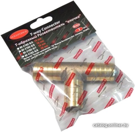 Фитинг RockForce Разветвитель T-образный елочка 16 мм RF-E102-6/6
