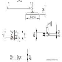 Душевая система  Rose R0235H